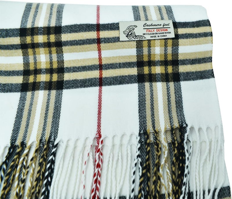 Glory Max Unisex Classic Tartan Plaid Winter Scarf Soft Cashmere Feel 72"x12" - Image 2